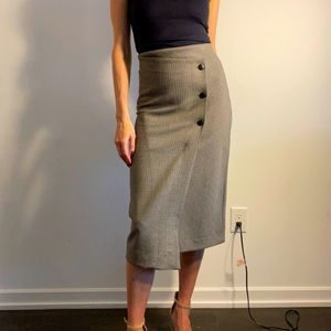 Aritzia Plaid Midi Skirt